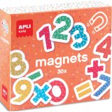 Boîte de 30 magnets chiffres en bois