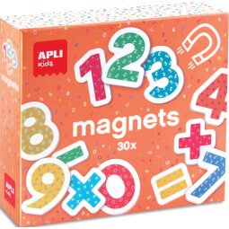 Boîte de 30 magnets chiffres en bois