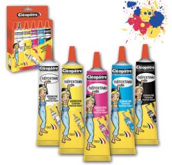 Gouache cleopatre nefertari tous supports tube aluminium 30ml embout fin et precis colorisassortis etui carton 5 unites
