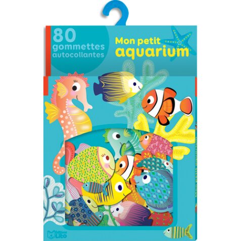 Boîte de 80 gommettes sur le thème de mon premier aquarium. A partir de 3 ans