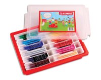 Feutre coloriage stabilo trio triangulaire encre super lavable pointe moyenne coffret scolaire 144 unités