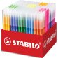 Schoolpack carton de 240 feutres de coloriage Trio A-Z, 12 coloris assortis, boîte en carton