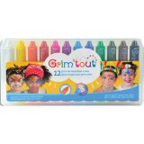 Boîte de 12 sticks de maquillage - 12 couleurs assorties - Nettoyage à l'eau et au savon