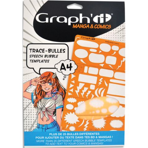 Le trace bulle GRAPH'IT, accessoire innovant pour tracer des bulles de manga - Modèle A