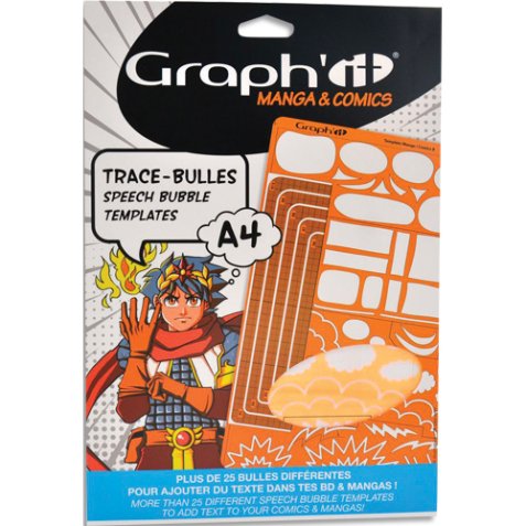 Le trace bulle GRAPH'IT, accessoire innovant pour tracer des bulles de manga - Modèle B