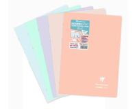 Cahier piqué Koverbook Blush A4 96 pages grands carreaux couverture polypropylène opaque bicolore - Assortis