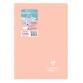 Cahier piqué Koverbook Blush A4 96 pages ligné couverture polypropylène opaque bicolore - Corail/Bleu givré