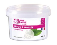 Bloc de savon transparent graine creative 500g micro    ondes
