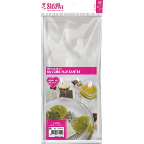 Moules pour créer des bougies flottantes + mèches - 7 formes différentes