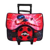 Cartable à roulettes 41x36x20cm 2 compartiments + 1 poche zip simple