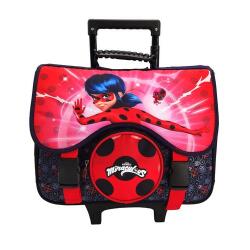 Cartable à roulettes 41x36x20cm 2 compartiments + 1 poche zip simple