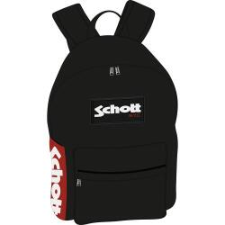 Schott Velcro Sac à dos borne souple 1 compartiment. Polyester. Dim: 30x41x14 cm, 18 litres. Noir