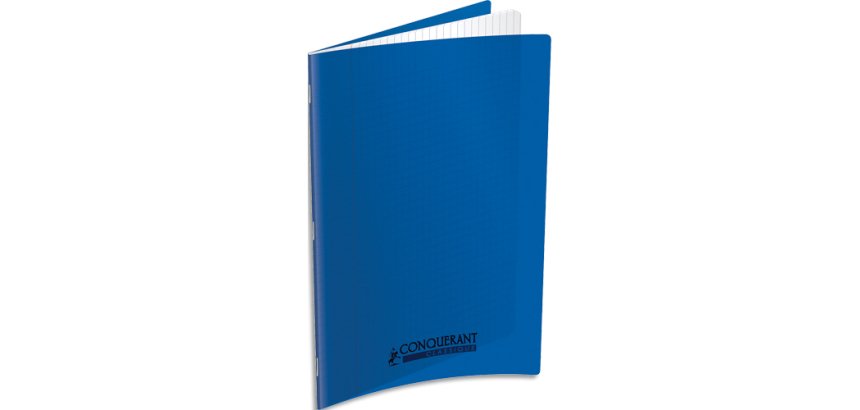 Cahier conquerant poplypropylene  indechirable  et lavable papier velin extra 24x32 cm 60 pages seyes