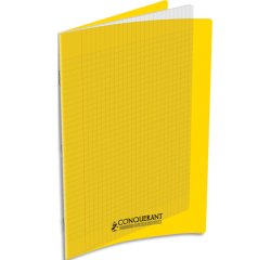 Cahier conquerant poplypropylene  indechirable  et lavable papier velin extra 24x32 cm 60 pages seyes
