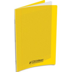 Cahier conquerant poplypropylene  indechirable  et lavable papier velin extra 24x32 cm 60 pages seyes