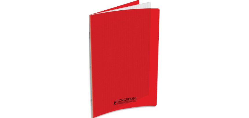 Cahier conquerant poplypropylene  indechirable  et lavable papier velin extra 24x32 cm 60 pages seyes