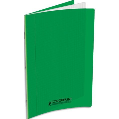 Cahier conquerant poplypropylene  indechirable  et lavable papier velin extra 24x32 cm 60 pages seyes