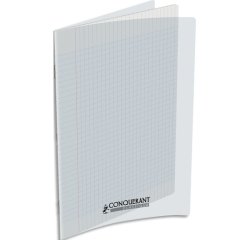 Cahier conquerant poplypropylene  indechirable  et lavable papier velin extra 24x32 cm 60 pages seyes