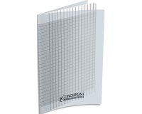 Cahier pique conquerant classique special deficient   visuel polypropylene incolore 240x320mm 96p 90g s2,5mm noir