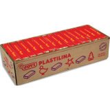 Plastilina, boîte de 15 x 350 grammes de pâte à modeler végétale couleur rouge