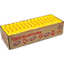 Plastilina, boîte de 15 x 350 grammes de pâte à modeler végétale couleur jaune foncé