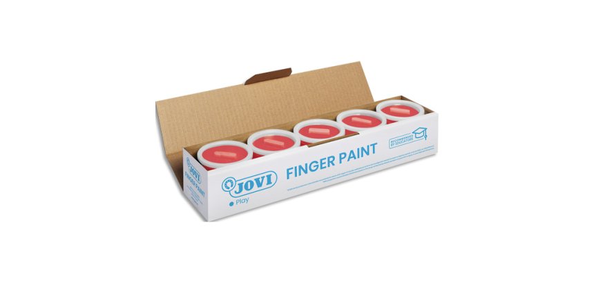 Bouteille de 500 ml de gouache au doigt couleur rouge