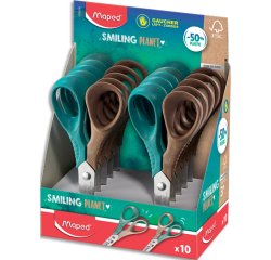 Ciseaux gauchers bouts ronds Maped Vivo Smiling Planet 12 cm - Pack de 6 en présentoir