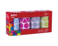Gommette apli formes geometriques et coloris       pastels assortis 4 rouleaux   5428 unites