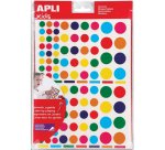 Gommette apli echenillees couleurs et formes assorties  6900 unites