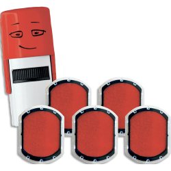 Boîte de 5 encriers rouge brave pour tampon Nio Emoji