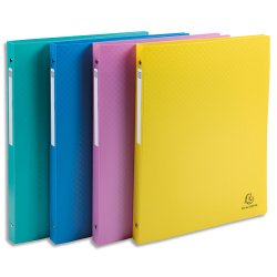 Classeur 4 anneaux 15mm polypropylène Forever Young - A4 - Couleurs assorties