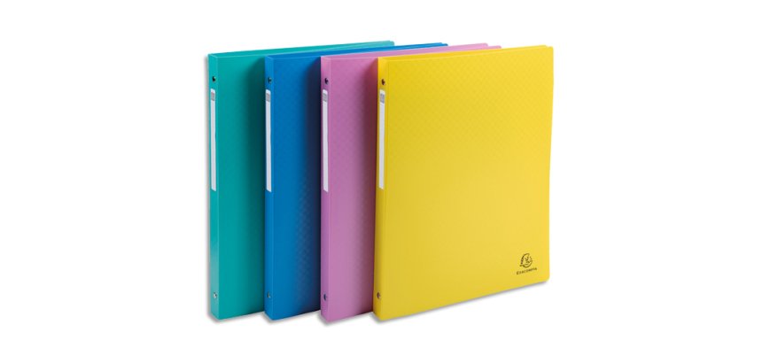 Classeur 4 anneaux 15mm polypropylène Forever Young - A4 - Couleurs assorties