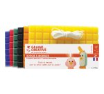 Pate a bougie graine creative a modeler 1300g coloris       assortis 6 plaques