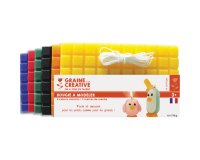 Pate a bougie graine creative a modeler 1300g coloris       assortis 6 plaques