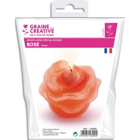 Moule en latex 4 cm forme de rose pour fabriquer des bougies