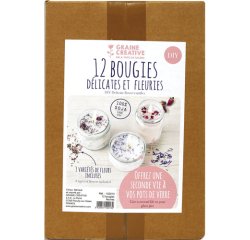 Kit bougies fleuries graine creative pour 12 eleves kit   complet