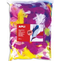 Sachet de 400 plumes couleurs assorties