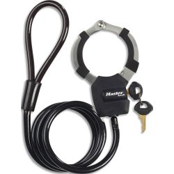 Street Cuff ™ Câble acier tressé 1m x Ø 8 mm avec menotte noir