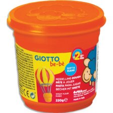 Pot de 220 grammes de pâte à jouer couleur orange, livré par lot de 8