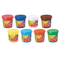 Pate a jouer be be giotto ingredients natruels matiere  vegetale 220g schoolpack 18   pots 8 coloris assortis