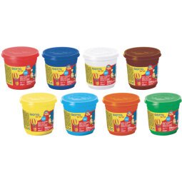 Pot de 220 grammes de pâte à jouer couleurs assorties, livré par lot de 18