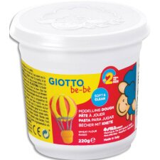 Pot de 220 grammes de pâte à jouer couleur blanc, livré par lot de 8