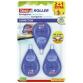 Lot de 3 Rollers de correction. Ruban 4,2mm x 10m. Pour droitier et gaucher. Plastique 100% recyclé