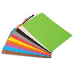 Feuille mousse o'color caoutchouc eva 30x40cm 10     coloris assortis pochette 10  unites