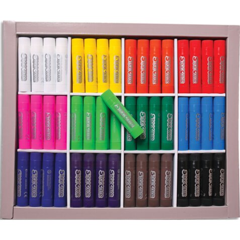 Schoolpack de 144 sticks de gouache 10g couleurs assorties