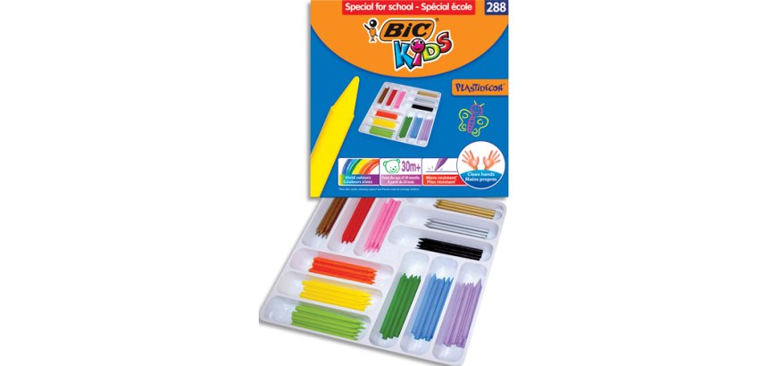 Craie coloriage bic kids plastidecor format special    ecole 288 unites