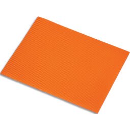 Lot de 5 feuilles de carton ondulé 328g, dimensions 50 x 70 cm, coloris orange