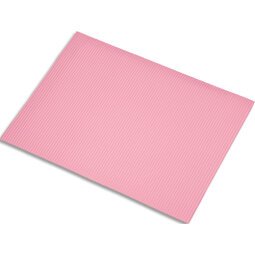 Lot de 5 feuilles de carton ondulé 328g, dimensions 50 x 70 cm, coloris rose