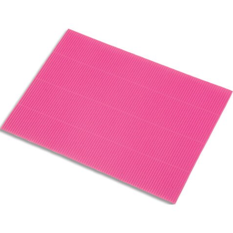 Lot de 5 feuilles de carton ondulé 328g, dimensions 50 x 70 cm, coloris fuchsia