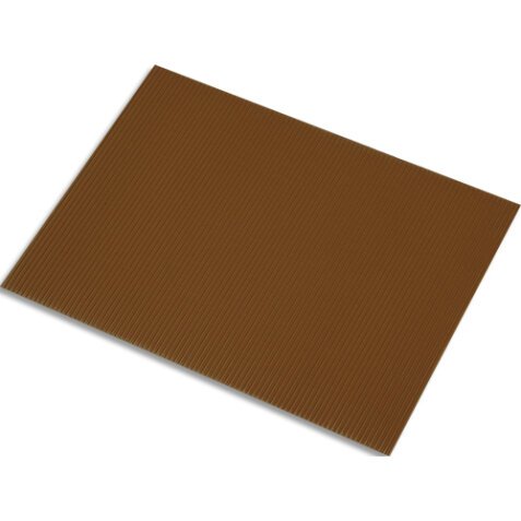 Lot de 5 feuilles de carton ondulé 328g, dimensions 50 x 70 cm, coloris marron